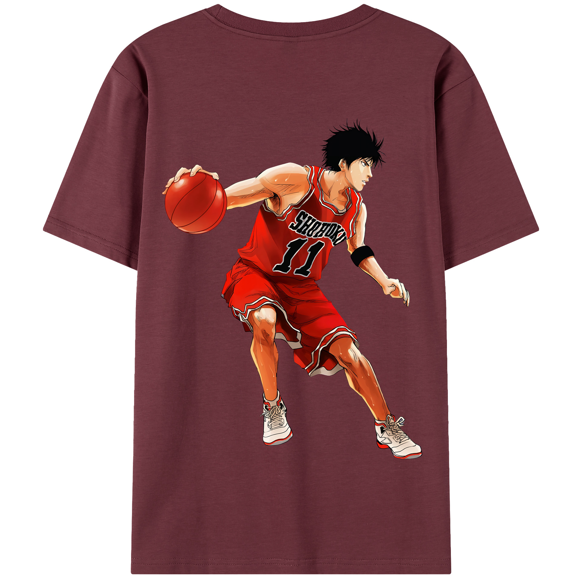 SLAM DUNK／スラムダンク 綿100％半袖Tシャツ（背面プリント）